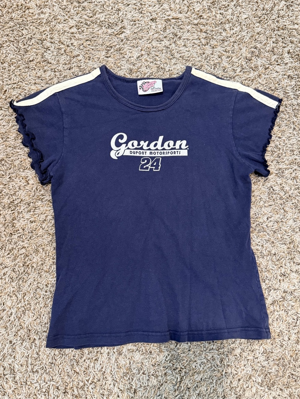 Vintage Y2K Babydoll Tee Jeff Gordon 24 DuPont Motorsports Winners Circle XS